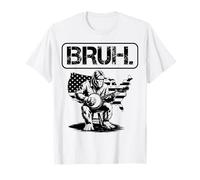 American Bigfoot Sasquatch Playing Banjo, Bruh Meme, Stati Uniti d'America Maglietta