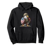 American Bird of Prey Look con Scudo Patriottico Felpa con Cappuccio