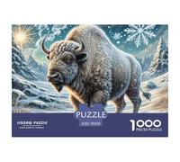 American Bison 1000 Piece Jigsaw Puzzle For Adults Family Challenge Toys Stress Relief Puzzle Cultivate The Spirit of Teamwork for The Whole Family, Gifts for Women, Gifts for Men 70x50cm/1000pcs