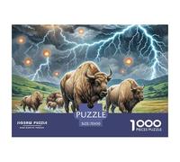 American Bison 1000 Pieces Jigsaw Puzzles For Adults Challenging Game Stress Relieving Entertainment Cultivate The Spirit of Teamwork for Adults And Kids, Age 12 Years Up 70x50cm/1000pcs