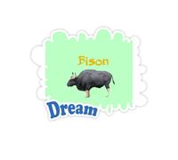 American Bison Artiodattila Adesivi Citazione Sogno Decalcomanie in Vinile