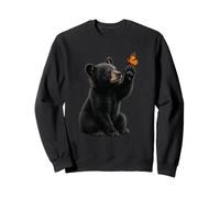 American Black Bear Cucciolo Farfalla Wildlife Nature Felpa