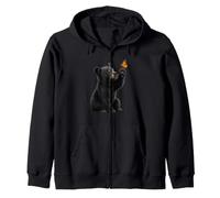 American Black Bear Cucciolo Farfalla Wildlife Nature Felpa con Cappuccio