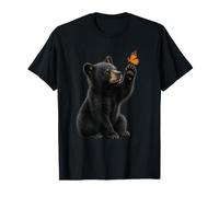 American Black Bear Cucciolo Farfalla Wildlife Nature Maglietta