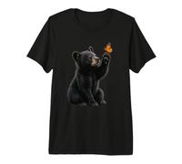 American Black Bear Cucciolo Farfalla Wildlife Nature Maglietta Premium