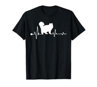 American Bobtail Cat Heartbeat Funny Kitten Cats Lovers Maglietta