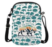 American Buffalo Bison Gift Tamaraw Bison Lover Gift Be The Buffalo Charge The Storm Borsa a tracolla, Sii il Buffalo Cr Eu, 5.91 Inches ×8.27 Inches