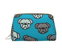 American Bulldog Head Makeup Organizer, borsa da toilette da viaggio per cosmetici, cura della pelle, accessori, bianco, Taglia unica, Beauty case
