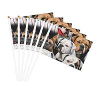 American Bulldog Head Print Facilitation Handheld Flag Lightweight Parade Home Decor Eventi Uso Versatile
