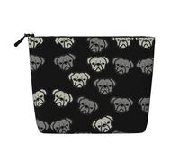 American Bulldog Head Una borsa da viaggio versatile per il trucco, ideale per routine quotidiane e viaggi di lavoro, Nero , Taglia unica, Beauty case