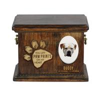 American Bulldog Holzurne Con Cane Art-Dog