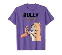 American Bully papà Cane papà Cane Titolare Uomo Maglietta, Uomo, Viola mélange, XL