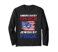 American By Choice Jewish By Pride, Design con Scritta Maglia a Manica