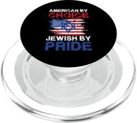 American By Choice Jewish By Pride, design con scritta PopSockets PopGrip per MagSafe