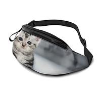 American Cat Casual Unisex Con Regolabile Con Tasche Con Cerniera Cintura Borse Sportive Borsa Da Corsa Mantenersi In Forma Con L'esercizio Jogging, Escursionismo All'aperto Allena
