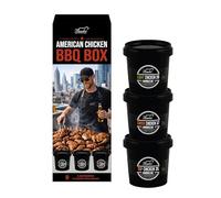 American Chicken BBQ Box Bembo - Set 3 Spezie BBQ per Pollo - Chicken Rub Premium per Griglia, Barbecue e Forno - Kit Spezie BBQ Americano