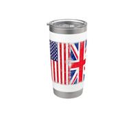 American Citizen British Root Illustration Graphic Designs Bicchiere termico in acciaio inox doppia parete