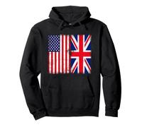 American Citizen British Root Illustration Graphic Designs Felpa con Cappuccio