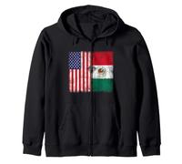 American Citizen Mexican Root Illustration Graphic Designs Felpa con Cappuccio