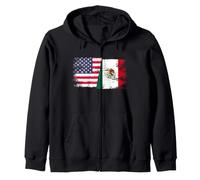 American Citizen Mexican Root Illustration Graphic Designs Felpa con Cappuccio