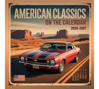 American Classics on the Road calendar 2026-2027: Highways, diners, and small-town charm-clear boxes for trips.
