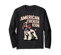 American Cocker Icona | Divertente Cocker Spaniel con Occhiali da Sole Maglia a Manica