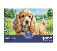 American Cocker Spaniel 1000 Piece Jigsaw Puzzle For Adults Family Challenge Toys Stress Relief Puzzle Exercise The Memory of The Brain for Family Decorations 38x26cm/1000pcs