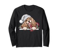 American Cocker Spaniel Cane Natale Babbo Natale Cappello Mamma papà Maglia a Manica