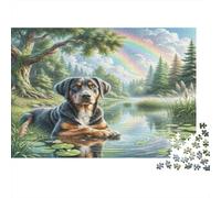 American Cocker Spaniel Gioco Educativo Puzzle per Adulti - Spaniel che Corre nel Campo 1000 Pezzi Attività Sfidante per Relax e Regali 52x38cm/1000pcs
