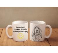 American Cocker Spaniel - Una Tazza "Makes Me Happy" Subli Dog, DE