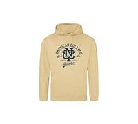 AMERICAN COLLEGE USA Felpe Maglioni Gilet e Hoodie Bambina Hooded Sweatshirt, Beige, 14 Anni Unisex Kids