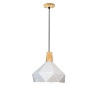 American Colorful Chandelier, Wood Art Japanese Style Lighting Fixture, Danish Hanging Lamp, Pastoral Decoration Pendant Lights for Kitchen, Bedroom, Dining Room, Restaurant(White)