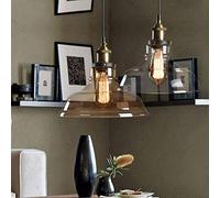 American Country Retro Decorative Ceiling Light Industrial Style Creative Restaurant Ceiling Light Bar Single Head Smoke Grey Glass Chandelier