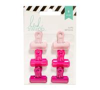 American Crafts Heidi Swapp Bulldog Clips Pinks 6 Piece