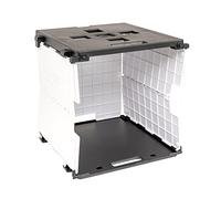 American Crafts We R Memory Keepers Shotbox Photo Studio Light Box Kit con luci e fondali integrati, studio fotografico portatile, scatola luminosa pieghevole con sfondo infinito, nero, bianco