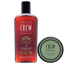 American Crew Crema Classic + Set Tea Tree 3 in 1 (Crema modellante 50 ml + 3 in 1 450 ml)