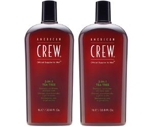 American Crew Shampoo 3 In 1 Al Tea Tree 33,8 Once Confezione Da 2