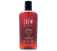 American Crew Shampoo, Sp lung und Duschgel f r M nner, 3-in-1, Teebaumduft, 425 ml