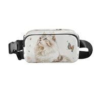 American Curl Cats Bianco Bellezza Alla Moda Crossbody Bag Marsupio per Donne Uomini Impermeabile Sling Bag Viaggio Essenziale, American Curl Cats Bianco, 1 size