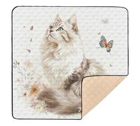 American Curl Cats - Tappetino da gioco per bambini, grande, robusto, per interni ed esterni, atossico, per neonati, neonati, neonati, bambini, 127 x 127 cm