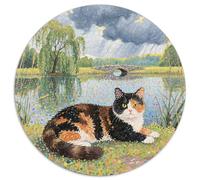 American Curl Rundes 1000 Puzzle Animals Rundes Puzzle Familienpuzzle Schwieriges Großes Puzzle Pädagogisches Für Jungs Mädchen Kreative 1000pcs (67.5x67.5cm)