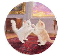 American Curl Rundes 1000 Puzzle Animals Rundes Puzzle Familienpuzzle Schwieriges Großes Puzzle Pädagogisches Puzzle Für Erwachsene Und Kinder Bunte Kunst 1000pcs (67.5x67.5cm)