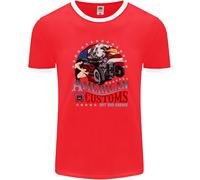 American Customs Hot Rod Garage USA Uomo Ringer Fotl