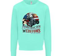 American Customs Hot Rod Garage USA Uomo Sweatshirt Jumper