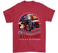 American Customs Hot Rod Garage USA Uomo T-Shirt 100% IN Cotone