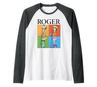 American Dad Roger Disguises Pop Art Cartoon Maglia con Maniche Raglan