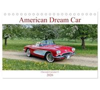 American Deam Car Corvette C1 (Tischkalender 2026 DIN A5 quer), CALVENDO Monatskalender: Die Ikone der amerikanischen Autowelt - Corvette C1