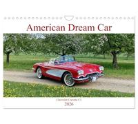 American Deam Car Corvette C1 (Wandkalender 2026 DIN A4 quer), CALVENDO Monatskalender: Die Ikone der amerikanischen Autowelt - Corvette C1