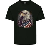 American Eagle Con Bandiera USA Maglietta Bambini 4 Luglio