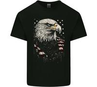 American Eagle Con Bandiera USA Maglietta Bambini Ragazzi Ragazze